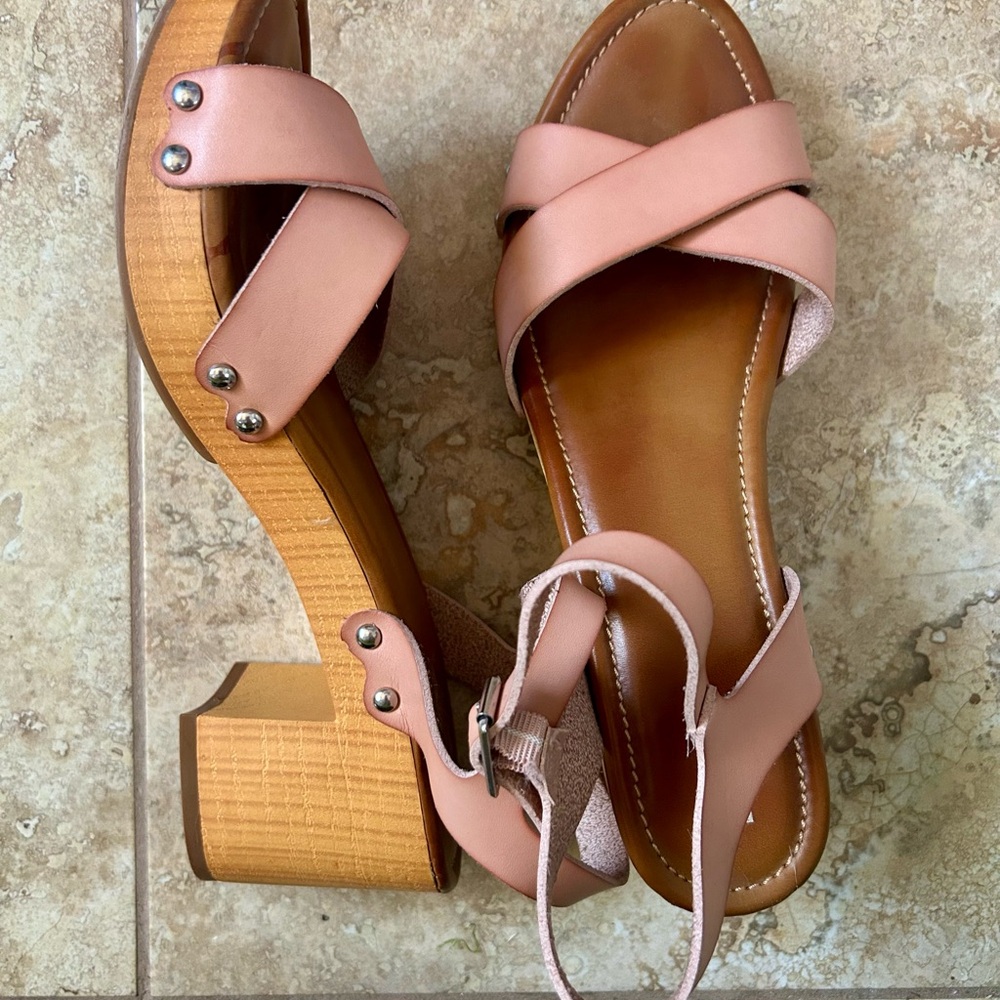 MIA Pink Sandals with Crisscross Straps